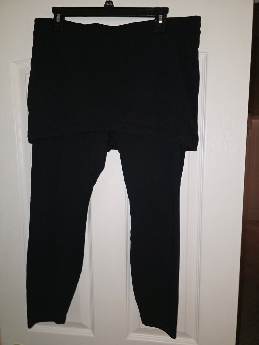 CAbi Skirted Leggings Black Sz L VGUC